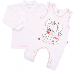 Completo per neonati New Baby Mouse bianco 86 (12–18 mesi)