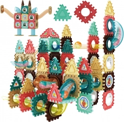 Costruzioni magnetiche 3D WOOPIE – pista per biglie 128 pezzi