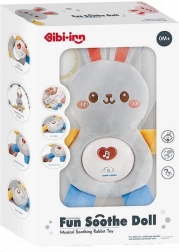 Coniglietto grigio peluche ninna nanna