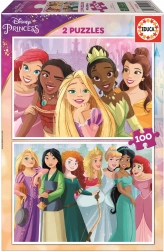Puzzle Educa Disney principesse 2×100 pezzi