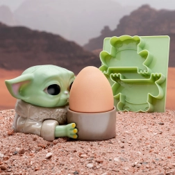 Set per la colazione Mandalorian – portauovo e stampo per waffle con tema YODA