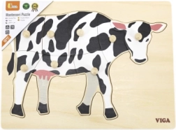 Puzzle Montessori in legno – mucca VIGA