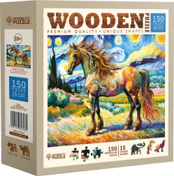 Puzzle in legno cavallo moderno 150 pezzi WOODEN CITY