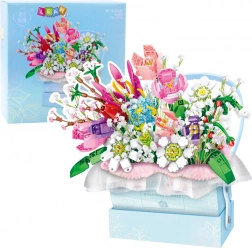 Costruzione floreale con luci LED