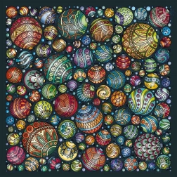 Puzzle quadrato Palapeli – biglie colorate, 248 pezzi