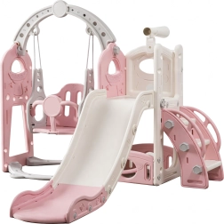Scivolo per bambini autoportante con scala e altalena
