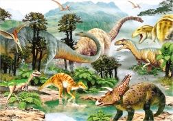 dino puzzle vita dei dinosauri 100 pezzi XL