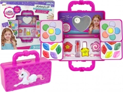 Set trucco per bambini in borsetta rosa con unicorno