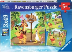 Puzzle Winnie the Pooh 3x49 pezzi di Ravensburger