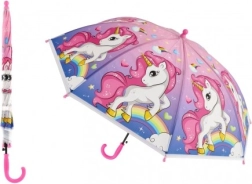 Ombrello per bambini con unicorno, automatico, 64 cm