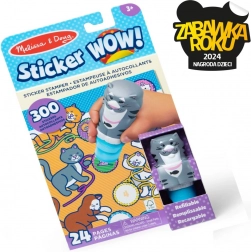 Libro Magico e Timbro con Adesivi Gatto