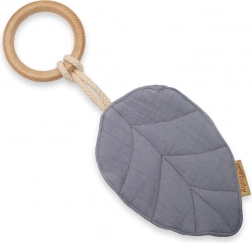 Massaggiagengive con foglie in mussola New Baby Leaf, grigio