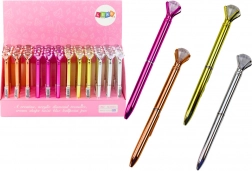 Penna a sfera con diamante, inchiostro blu 0,7 mm