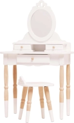 Toeletta in legno per bambini con specchio e sgabello Le Toy Van