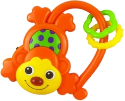 Sonaglio per bambini con suono Baby Mix scimmietta arancione