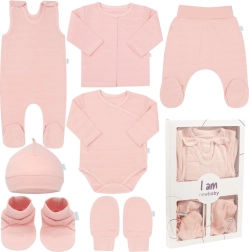 Set neonatale da ospedale New Baby I am rosa