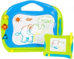 Set di 2 lavagnette magnetiche per disegnare per bambini 3+ con righe e timbri