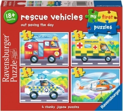 Ravensburger i miei primi puzzle: Veicoli di soccorso 4in1