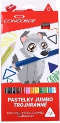 Pastelli CONCORDE Jumbo triangolari 12 colori