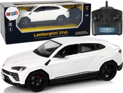 Auto R/C 1:24 LAMBORGHINI URUS bianco con luci 2.4 GHz