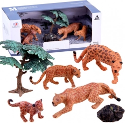 Set di figurine safari – famiglia di tigri – Leopardi