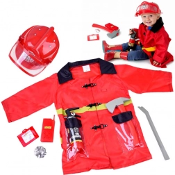 Costume da pompiere per bambini con set di accessori
