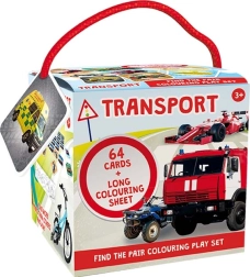 Memory da viaggio con fogli da colorare – Trasporti