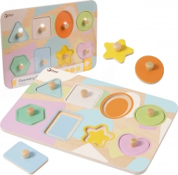Puzzle geometrico in legno per bambini