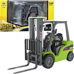 Carrello Metallico Huina con Forche Mobili verde 1:50