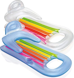 Materassino galleggiante gonfiabile con schienale e portabevande INTEX