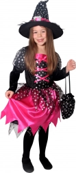 Costume da strega per bambini Nero-Rosa con Stelle