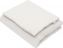 Set in mussola con imbottitura ecru 70 × 80 cm