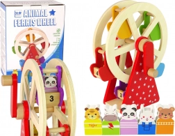 Ruota panoramica girevole in legno con animaletti