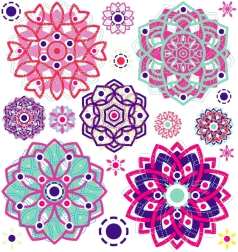 Decorazione adesiva Mandala piccolo angolo