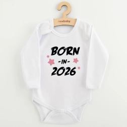 Body neonato con stampa new baby born in 2026 rosa 62 (3–6 mesi)