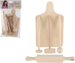 Set di utensili da cucina in legno per bambini 20 cm