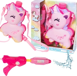 Pistola ad acqua con zainetto unicorno rosa
