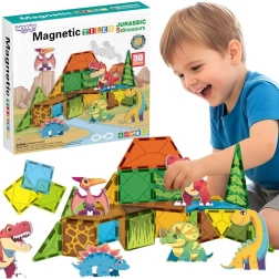 Set di costruzioni magnetiche Woopie con dinosauri, 30 pezzi