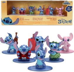 Set di mini figure in metallo STITCH e ANGEL 4 cm – 6 pz
