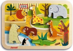 Puzzle in legno a incastro ZOO JANOD Chunky