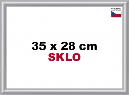 Cornice in plastica argentata 35x28 cm