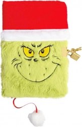 Quaderno peluche GRINCH con lucchetto A5, 144 pagine