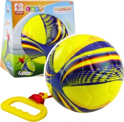 Palla in schiuma gialla su corda con ritiratore 14 cm