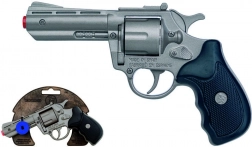 Rivoltella della polizia in metallo argento 8 colpi