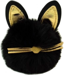 Portachiavi con pon pon gatto