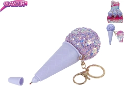Glamour portachiavi gelato con penna viola