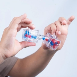 Fidget Blox Sound cubo antistress rilassante – blu e rosso