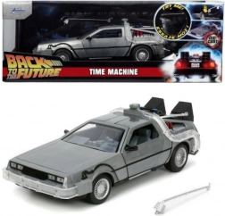 modello di auto Ritorno al futuro – macchina del tempo 1:24, in metallo, con luce e portiere apribili