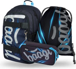 Set scolastico Baagl Skate Bluelight – zaino, astuccio e sacca