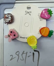 Fermagli per capelli con motivi fruttati, set 5 pz